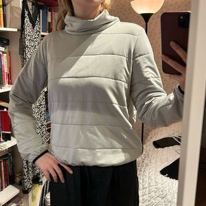 Scorch and soda grey puffer shirt